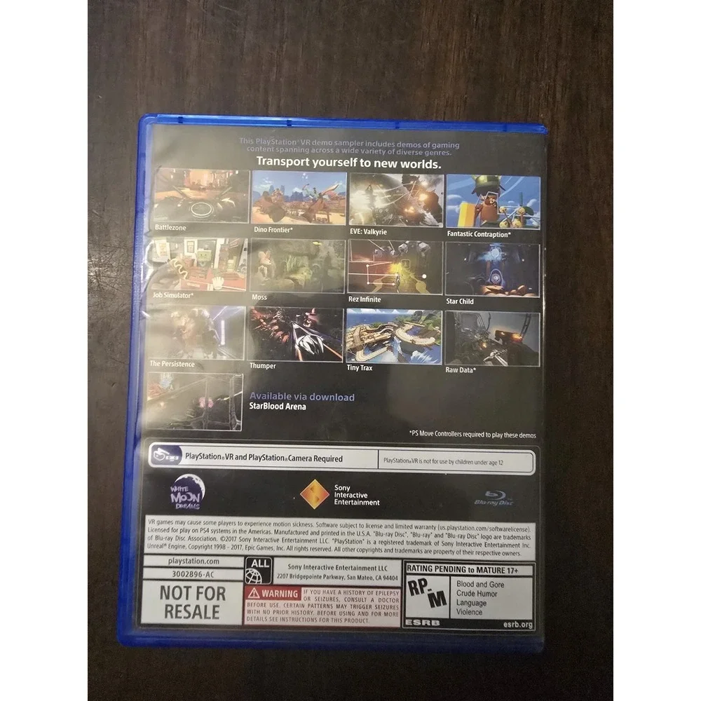 PlayStation VR Demo Disc 2.0 (Sony PlayStation 4)